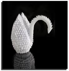 Nghệ thuật xếp giấy origami của Nhật Bản Origami-swan