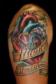 human heart tattoo