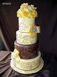 yellow wedding cakes