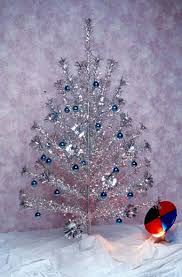 silver christmas tree