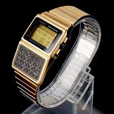 casio gold calculator watch