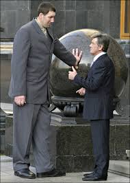 Leonid Stadnyk, left, at 2.58
