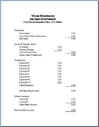 example of income statement