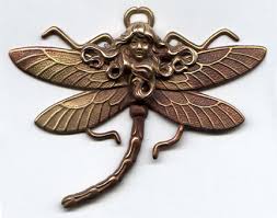 art nouveau dragonflies