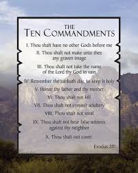Here are the ten commandments