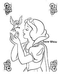snow white coloring pictures