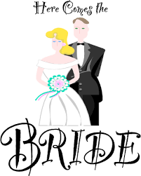 bride and groom clipart