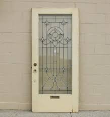 leaded glass door