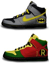 Custom Made Nike Batman & Robin Shoes Along with Several More Geek ...