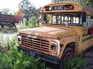 This is what some of you will think a School Bus looks like when someone lives in it