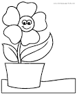 Flowers coloring page