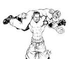 Wrestling coloring page