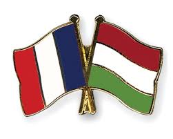 France-Hungary flag pin
