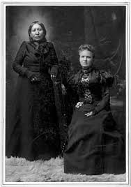 The lives of Mary Schwandt, a 14-year-old German American, and Snana (Maggie Brass), a 23-year-old Dakota woman, became intertwined during the war. - Snana%20and%20Mary