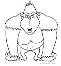 Ape coloring page