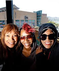 SO EXCITED: Anita Pointer, Sadako Johnson and Ruth Pointer plan to shop, try Kiwi cuisine and visit Te Papa to see the giant squid. - 4328474