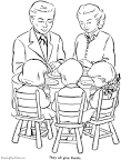 Dinner coloring page