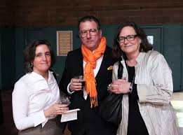 From left: Mimi Taft, donating artist Frank Lupo and Rosalie Genevro, Executive Director of the Architectural League - Party-pose_RG-Lupo-Taft
