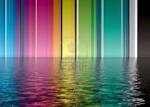 Rainbow Band With A Reflection Ripple In Water Royalty Free Stock ...