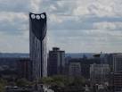 Note the wind turbines on top of Strata SE1 ("The Razor") - located at - via Daymix