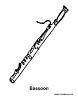 Bassoon coloring page