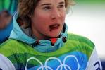 Simona Meiler of Switzerland bleeds after a crash during the women's ... - v30_22193071