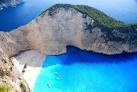 famous beach of Zakynthos.