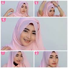 Tutorial Hijab Pashmina Sifon Simple