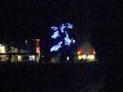 Road called Dog's Acre which has been lit with blue Christmas lights. - via Daymix