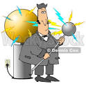 Nicola Tesla Surrounded By Electrical Shocks While Experimenting ...