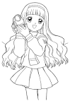 Sakura coloring page