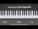 Play Apologize One Republic On Piano