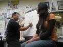 Artist sketches career options to Reynolds High School students