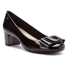 Women's Rockport Mary Flat Bow Pump Black Patent Leather [K59706 ...