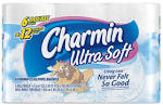 Charmin Ultra Soft, Double Roll, (2X Regular), 2 Ply, White-