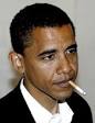 Obama smoking cigarettes: