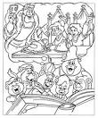 Reading coloring page