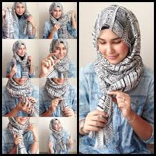 cara memakai jilbab sederhana modis dan trendy | Hijab Art ...