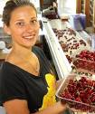 Jane Avery with cherries picked at Cherryland this morning. - 4405232