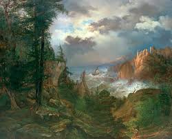Friedrich Preller d.Ä. - Gemälde Kunstdruck Felsenküste im Sturm