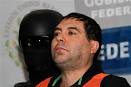 Felipe Cabrera Sarabia, alias "El Inge," is shown to the press under the