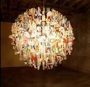 Charming chandeliers made from every day objects
