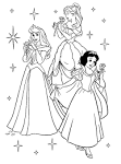 Disney Princesses coloring page