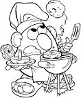 Coloring Mr Potato Head cooks picture