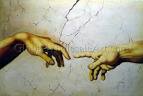 Michelangelo   Hands Of God And Adam   Oil Paintings on Canvas