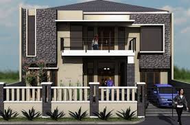 Gambar Tampak Depan Desain Rumah Minimalis 2 Lantai - Propertif.com