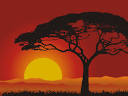 Sunset Landscape - Vector Graphic by DryIcons