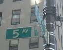 File:Street sign at corner of Fifth Avenue and E 57th Street in ...