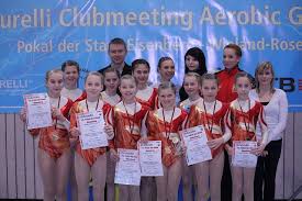 Die 6 Mädchen vom AEROBIC TEAM des ESV Lok Riesa (Lena-Sophie Reitz, Tina Bartsch, Luisa Riedel, Cynthia Schlater, ...