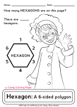 Hexagon coloring page